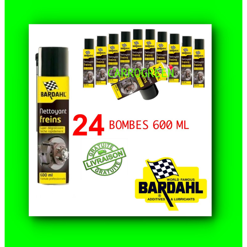 24 Bombes Nettoyant Degraissant Freins Auto Moto Bardahl : Carrogreen
