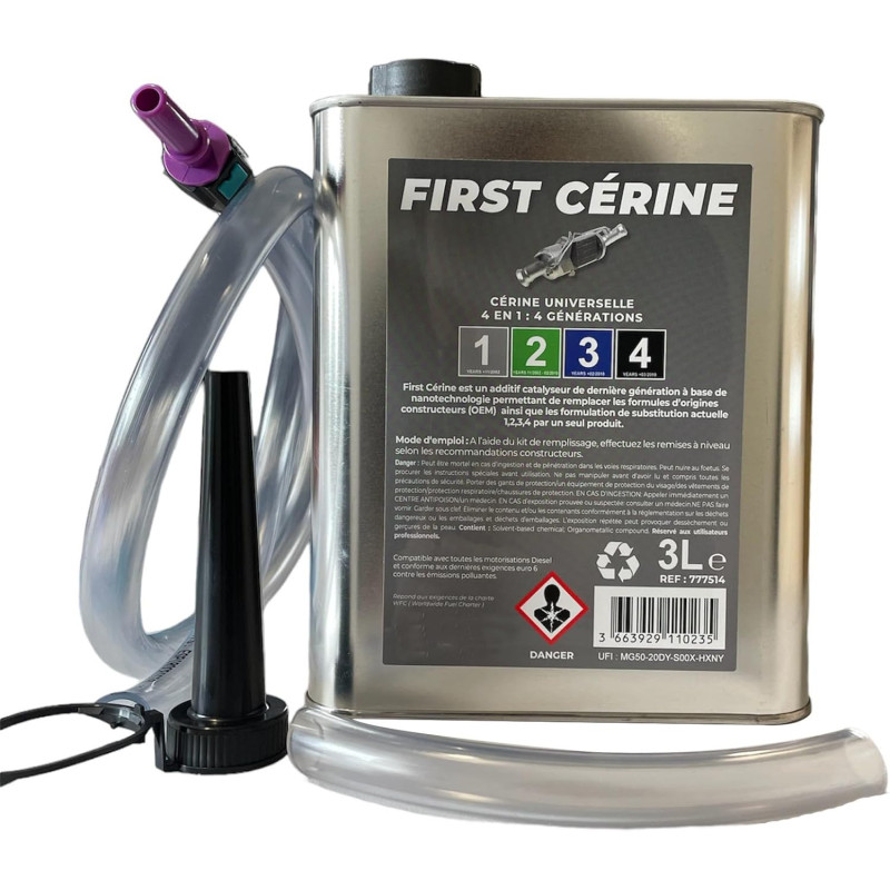 Additif FAP Cérine Universelle 3L Diesel Compatible Peugeot Citroën Ford