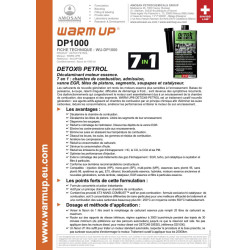 Découvrez Warm Up Detox Petrol 1L, le décalaminant moteur essence 7 en 1. Agit sur les dépôts et l’encrassement